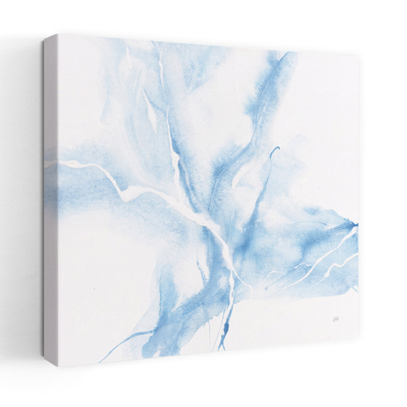 Marbre bleu III, art contemporain abstrait, H 18 po x l 18 po