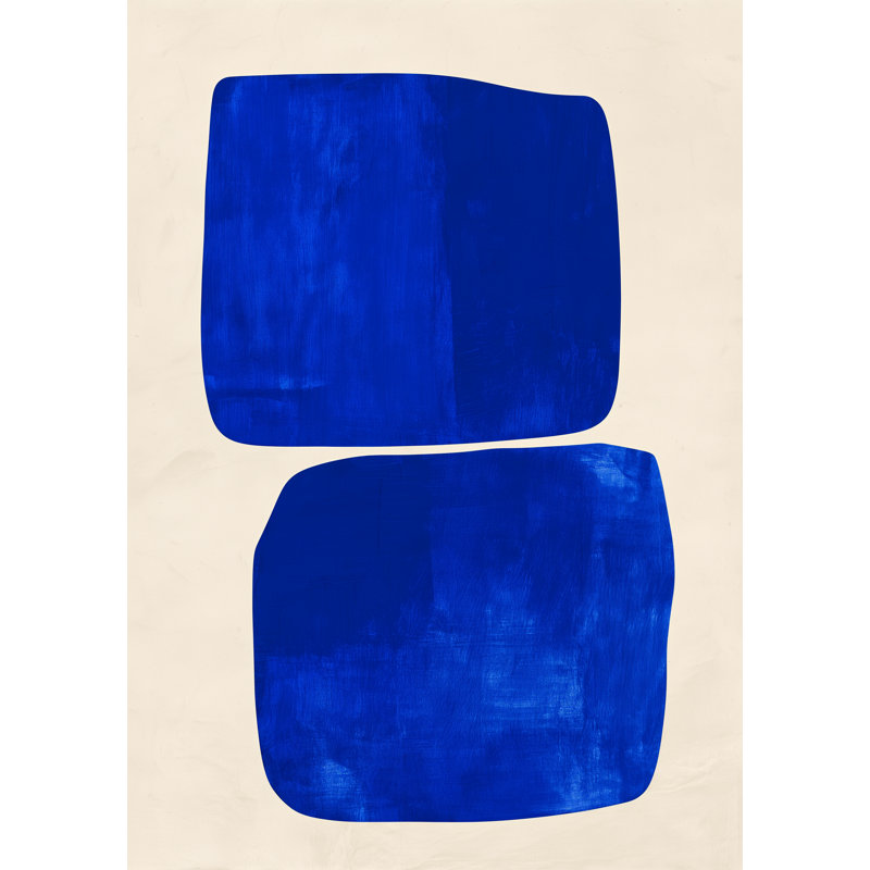 Art mural bleu sur toile géométrique IV, H 30 po x l 30 po