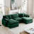 Oversized Modular Cushioned Sofa With Conversible Ottoman-106554204-115842505