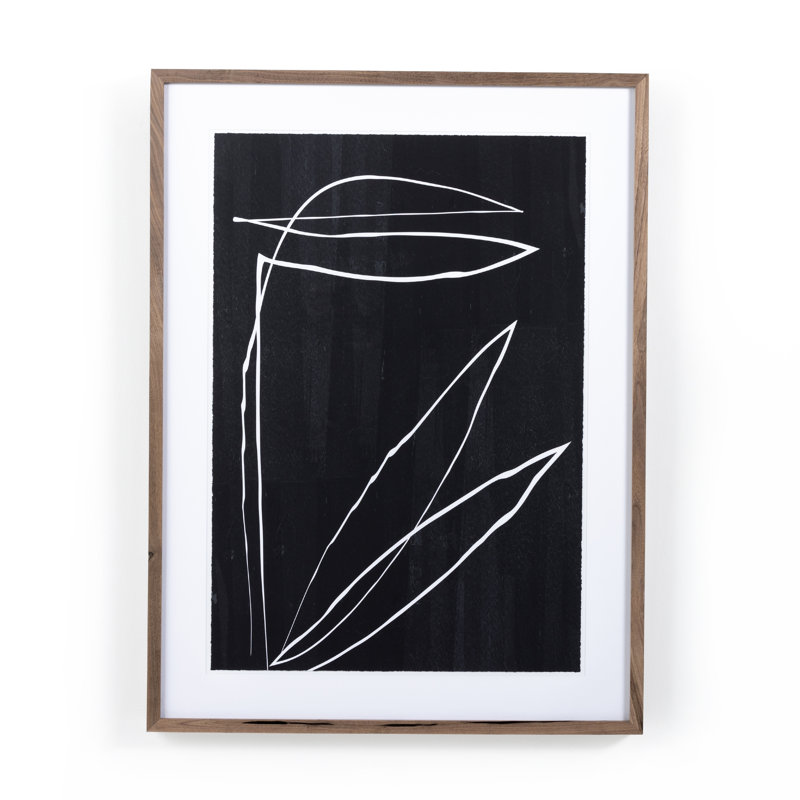 Abstract Botanic Line Drawing Print by Roseanne Kenny