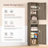 Tall Bathroom Cabinet with 4 Shelves, 2 Doors & 1 Drawer-940706886