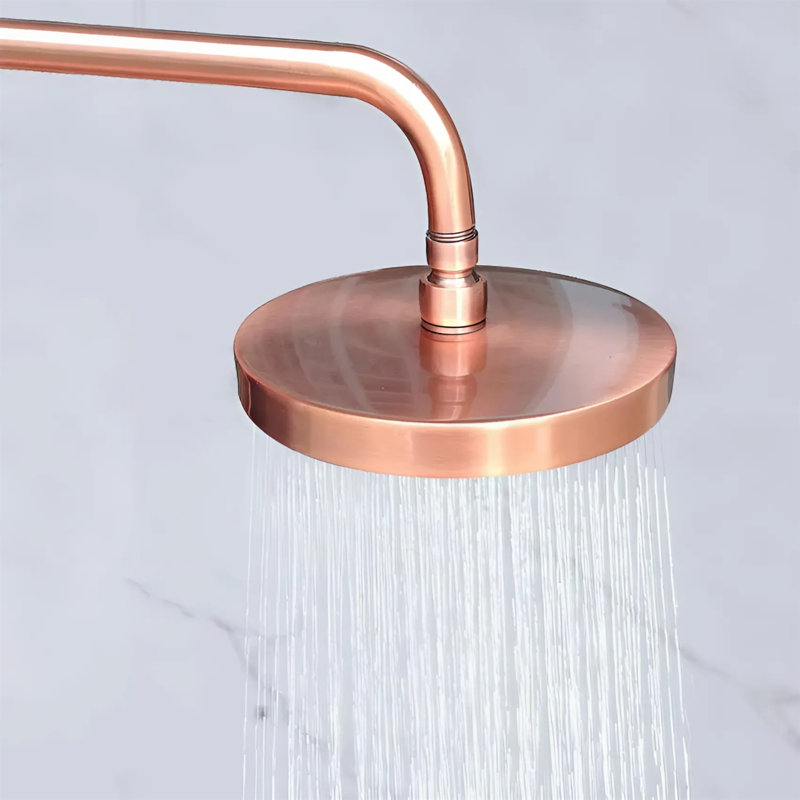BathSelect Antique Red Copper 8-inch Bathroom Rainfall Shower Head