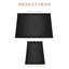 Abat-jour rectangulaire (8 x 16) x (10 x 18) x 12, noir avec or-623184875-623184405
