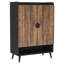 Armoire à chaussures 29,6 pouces en bois brun rustique avec portes, range-chaussures à 7 niveaux-1005540758