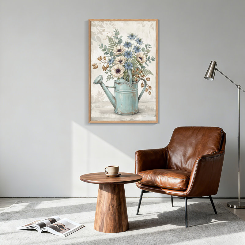 Ensemble de 1 tableau sur toile représentant un jardin floral, H 48 po x l 36 po, Naturel
