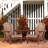 Oversize Wooden Outdoor Folding Adirondack Chair With Pre-Assembled Backrest & Seatboard, Wood Patio Chair For Garden Backyard Porch Pool Deck Firepit-2099159699
