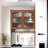 Wood Bathroom Wall Cabinet With Glass Doors-478516225
