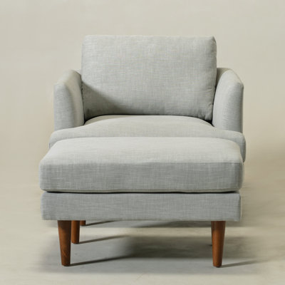Miller 35'' W Upholstered Armchair With Ottoman