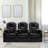 Leather Power Reclining Home Theater Seating with Cup Holder-46514817