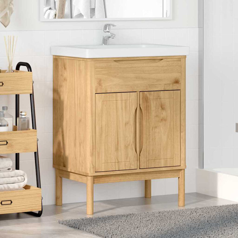 Bathroom Vanity with Basin, Brown