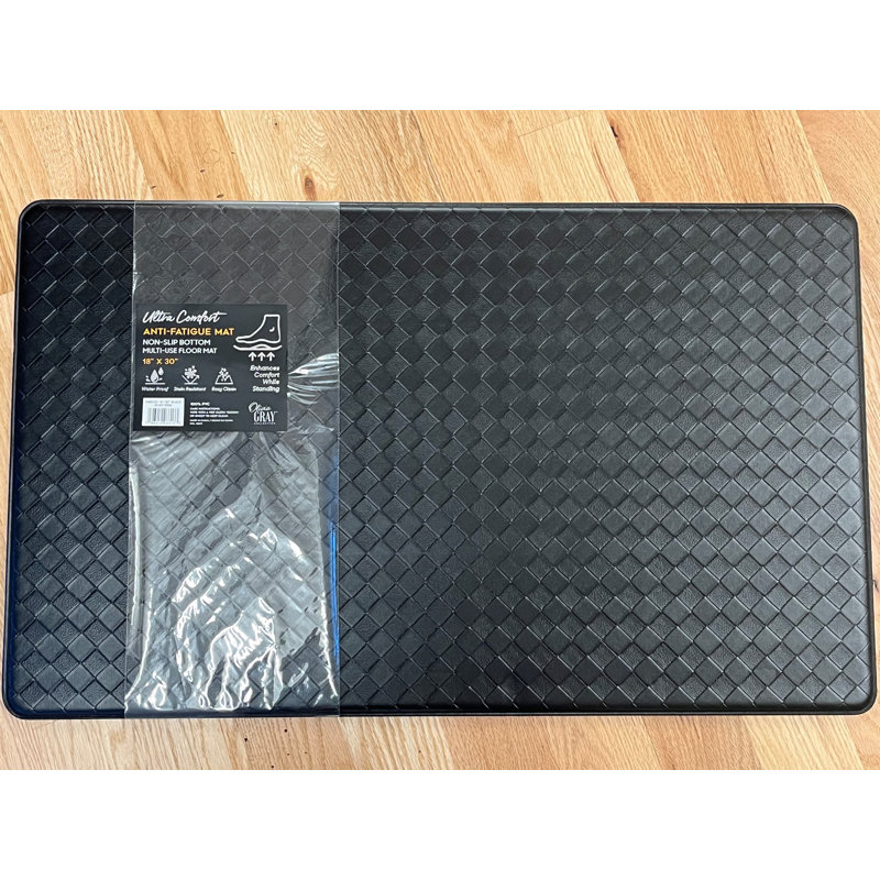 Tapis de bain de couleur unie, Noir, 30", 18"