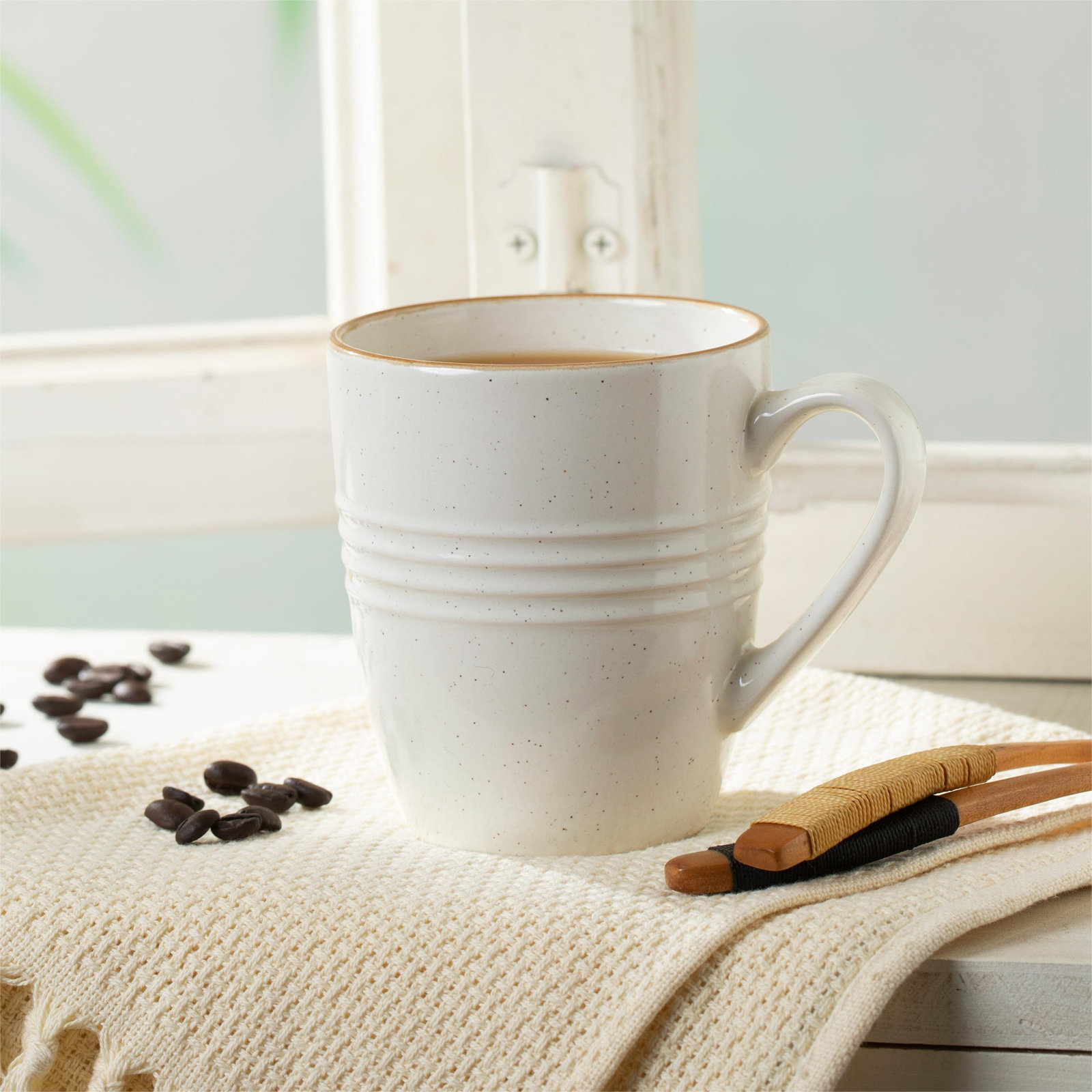 Kestwick Stoneware Mug, White