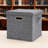 Foldable Fabric Cube Storage Box with Lid, Stackable and Sturdy, Gray