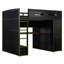 Lit mezzanine en bois avec bureau et rangement-552676956