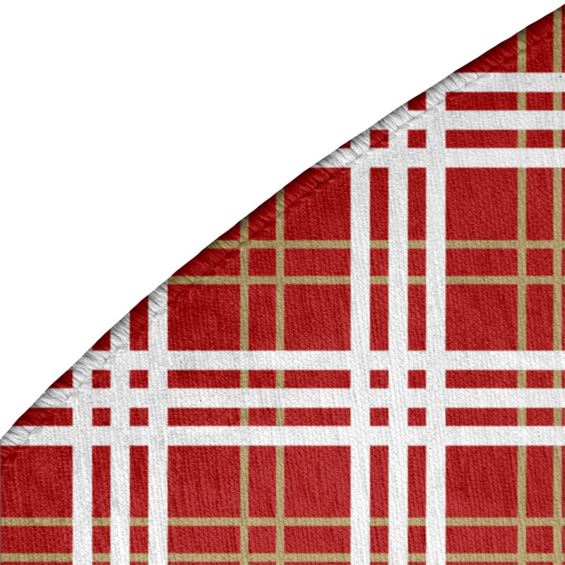 Plaid Indoor Rug, Round 5'