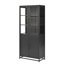 Modern Curio Display Cabinet with Triple Glass Panels and LED Lighting-129159027