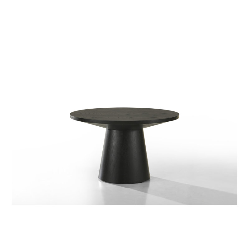 Table basse ronde noire l 29 po avec base piédestal Jasper