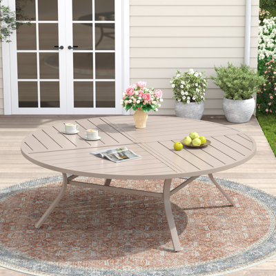 Outdoor Round Metal Patio Dining Table