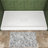 60" W x 30" D Solid Surface Single Threshold Shower Pan Base with Drain Cover Included, Textured Surface Slip-Resistant Shower Base Pan, White, Center Drain-113933224
