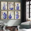 «Plum Blossom In The Blue Vase», reproduction d'art encadrée-104786932-104786937