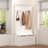 Entryway Bench With Standing Coat Rack, Hall Tree With Shoe Storage Bench, Entryway Organizer With 5 Hooks