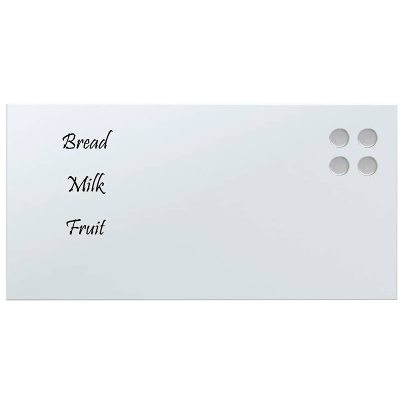 Wall Mounted Required Whiteboard, White, 30cm H x 60cm W x 0.4cm D