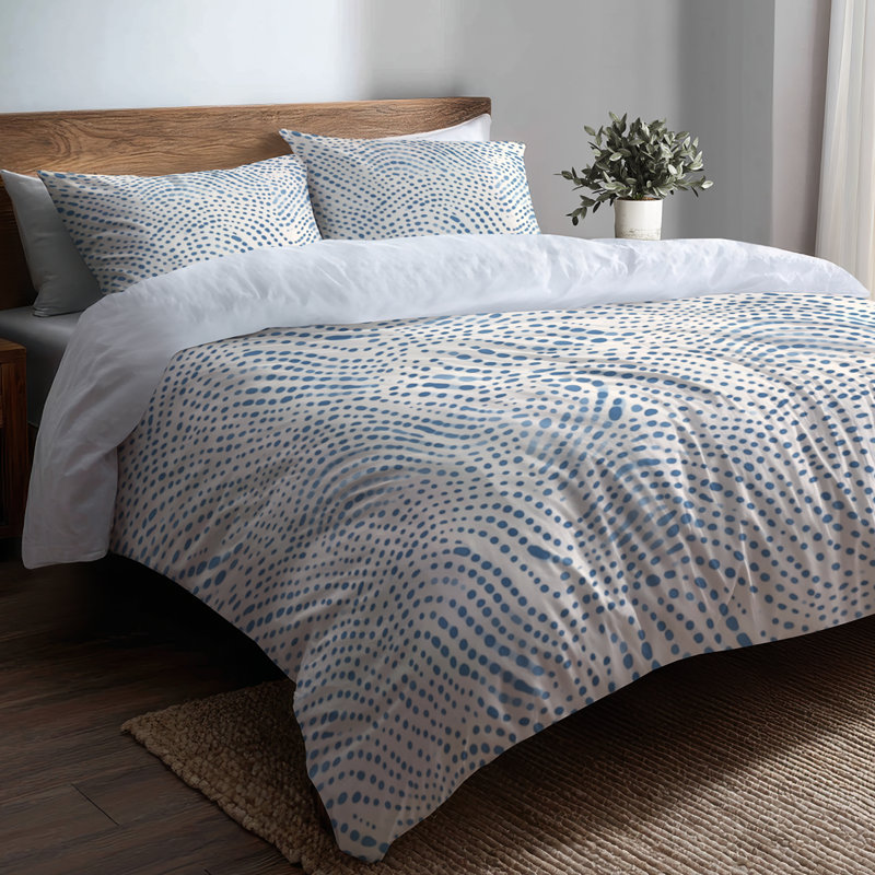 Ensemble de housse de couette et coussin décoratif Dots, Housse de couette très grand et 2 très grandes t