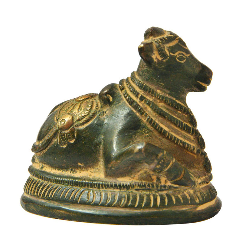 Figurine Nandi Nandikeshvara ou Adhikaranandin, Vert