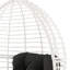 Chaise de jardin avec coussin amovible en mousse de jardin - noir / blanc confortable noir et blanc