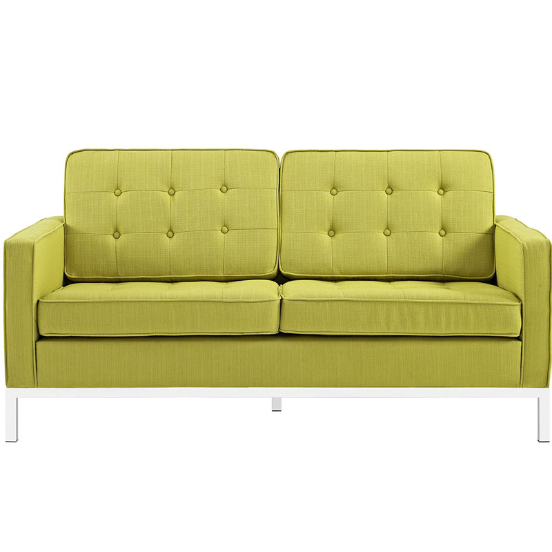 Causeuse rembourrée en tissu Loft, Herbe de blé