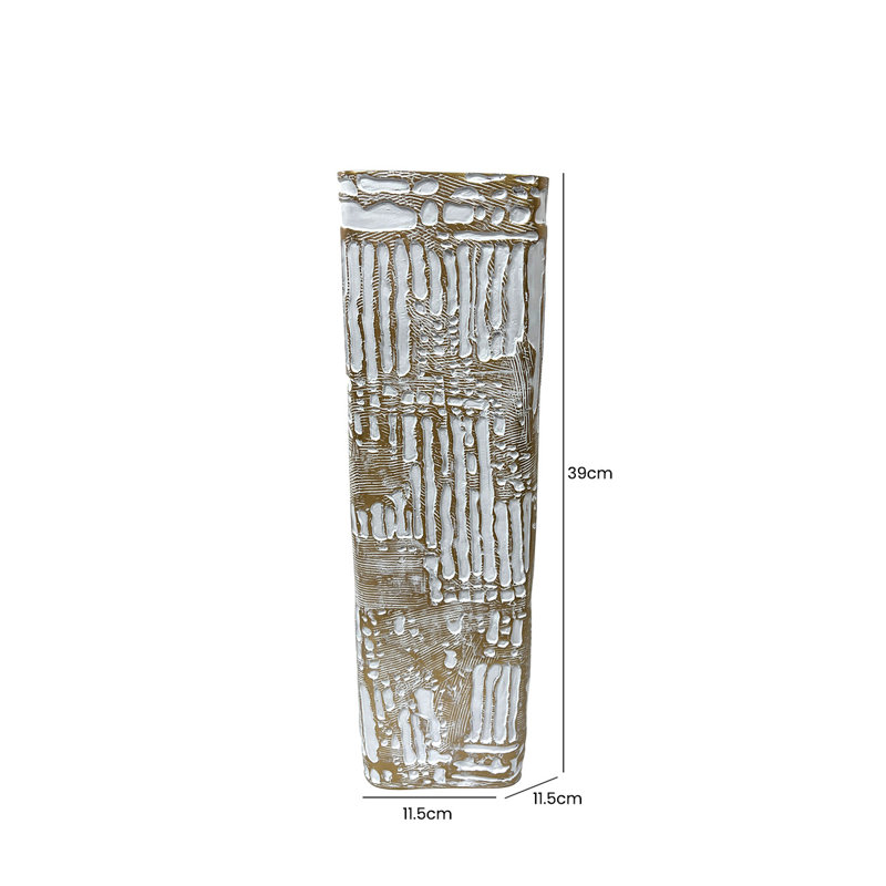 Addolorata Polyresin Floor Vase, 39cm H  x 11.5cm W  x 11.5cm D
