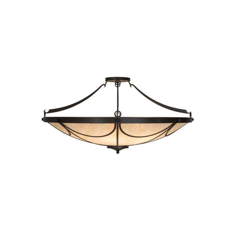 Carousel 8 - Light Flush Mount, Timeless Bronze, Sahara Taupe, 13" H x 48" W x 48" D