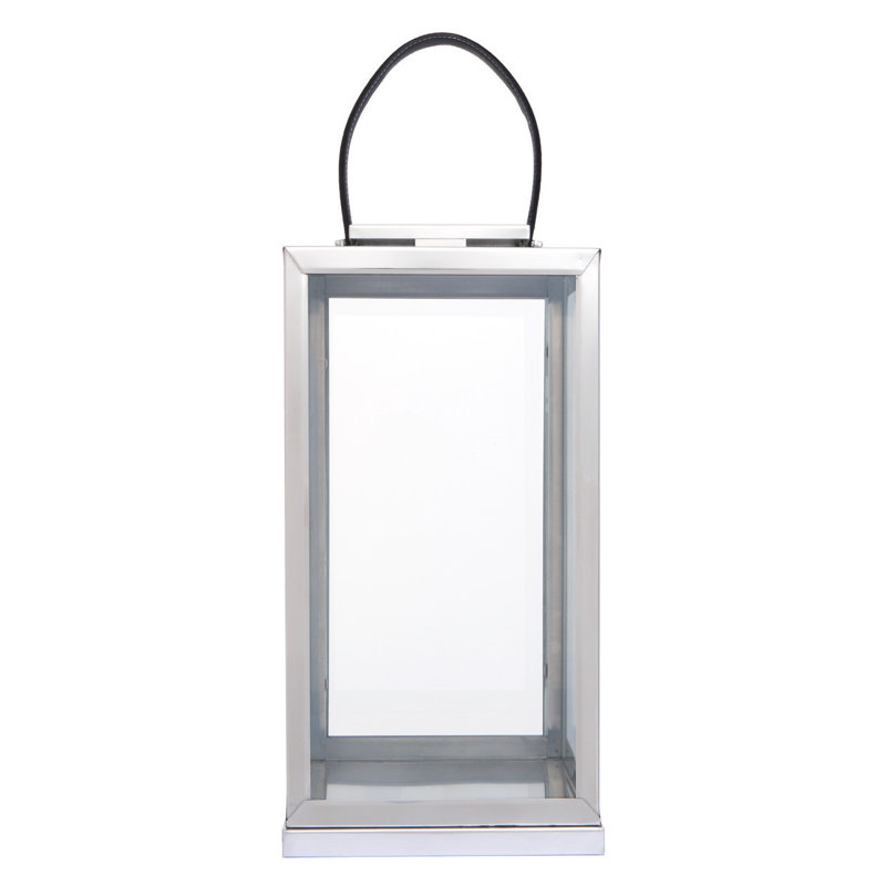 Searle Glass Tabletop Lantern, 62cm H x 30cm W x 30cm D