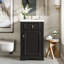 Meuble-lavabo de 20 po avec lavabo en céramique, porte à fermeture douce, tablette réglable, support de rangement pour porte-237010904
