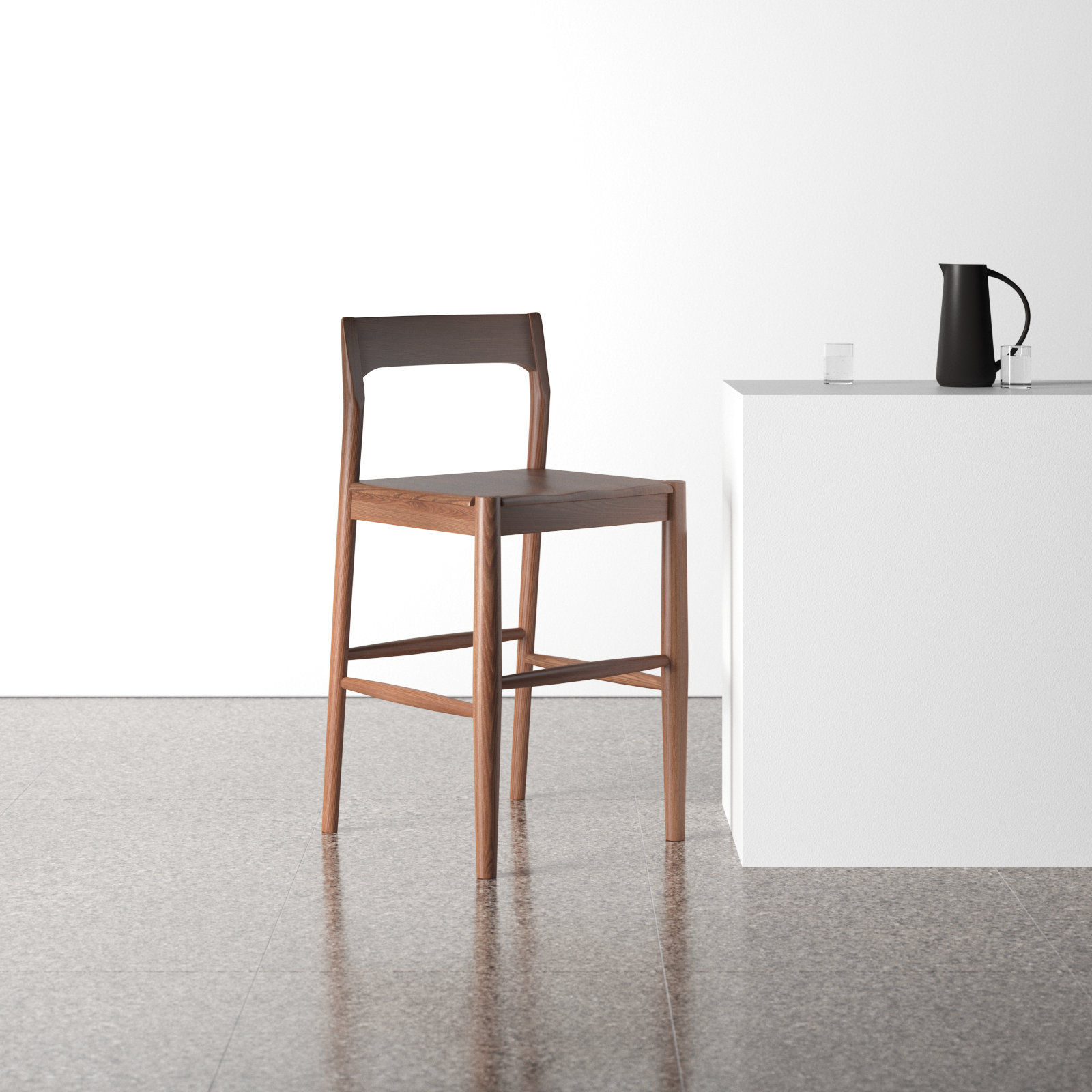 Krieger Bar and Counter Stool, Brown, Bar Stool (30" Seat Height)