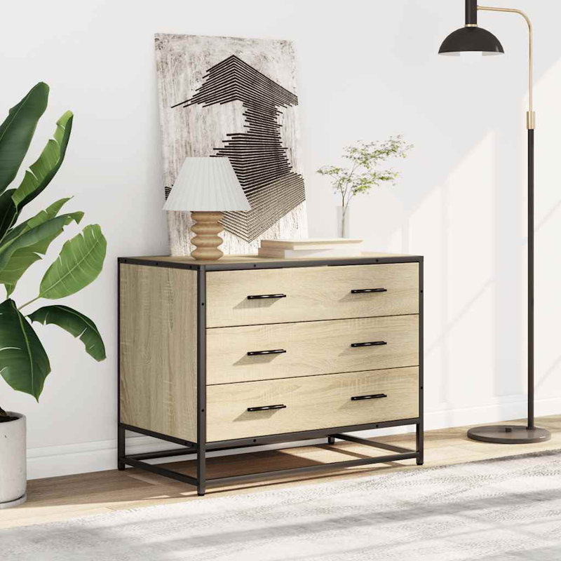 Sharrika Metal Standard Accent Chest, Sonoma Oak