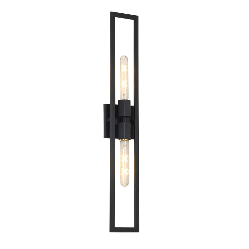 Payan Steel Wallchiere, 29" H x 4.5" W x 2.5" D, Matte Black