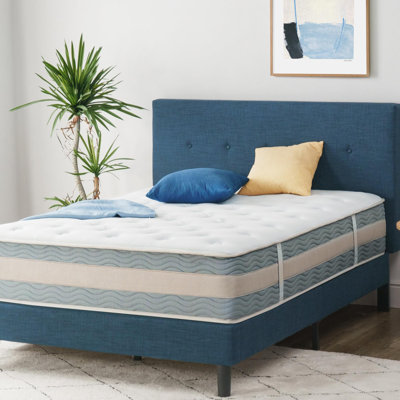 12 Inch Cooling Comfort Support Hybrid Mattress [New Version], Queen, Fiberglass Free, Medium Plush, Cooling Motion Isolation, Certified Safe Foams & Fabric, Mattress in A Box