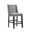Ensemble de deux chaises de bar en bois massif de couleur charbon et espresso de 42 po