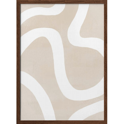 "Squiggly Abstract Art", art mural texturé encadré