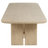 Beige Oak 9-piece Rectangular Wood Dining Table Set