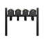 Balmoral Quad Mount Mailbox /w/ Pyramid Caps, Personalized Door Medallion, Newspaper Box (4 Mailboxes, Posts, 4 Newspaper Boxes, 4 Medallions)-1499535901-1499737149