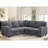 L-Shaped Sectional Sofa Bed with Pull-Out Bed & Storage-745014674