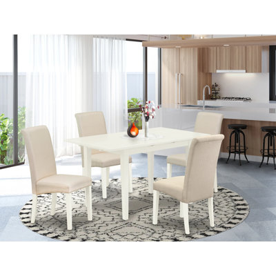 Solid Wood Top-Upholstered Dining Room Set with High Back-Seats
