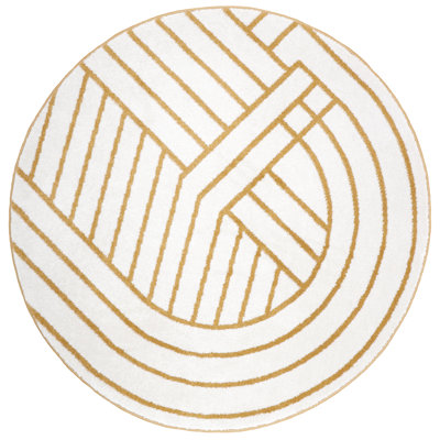 Round Harun Geometric Area Rug