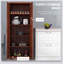 Garde-manger autoportant à 2 portes avec tablettes à 5 niveaux et tablettes réglables, pour le rangement dans la salle à manger-1185773470