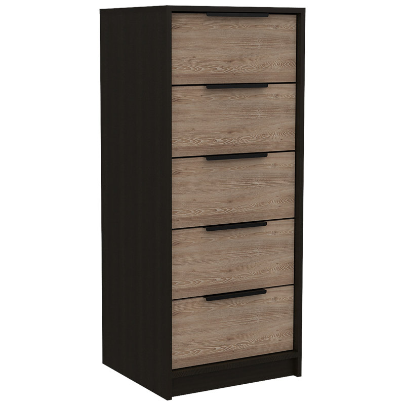 Commode standard à 18 tiroirs 18 po brun et noir