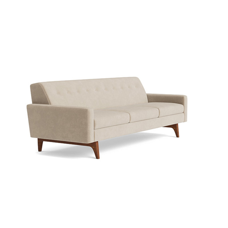 Tyler Sofa (95"), Velvet - Beige
