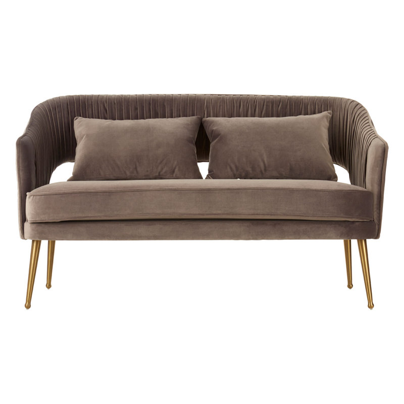 West Velvet Sofa, Grey