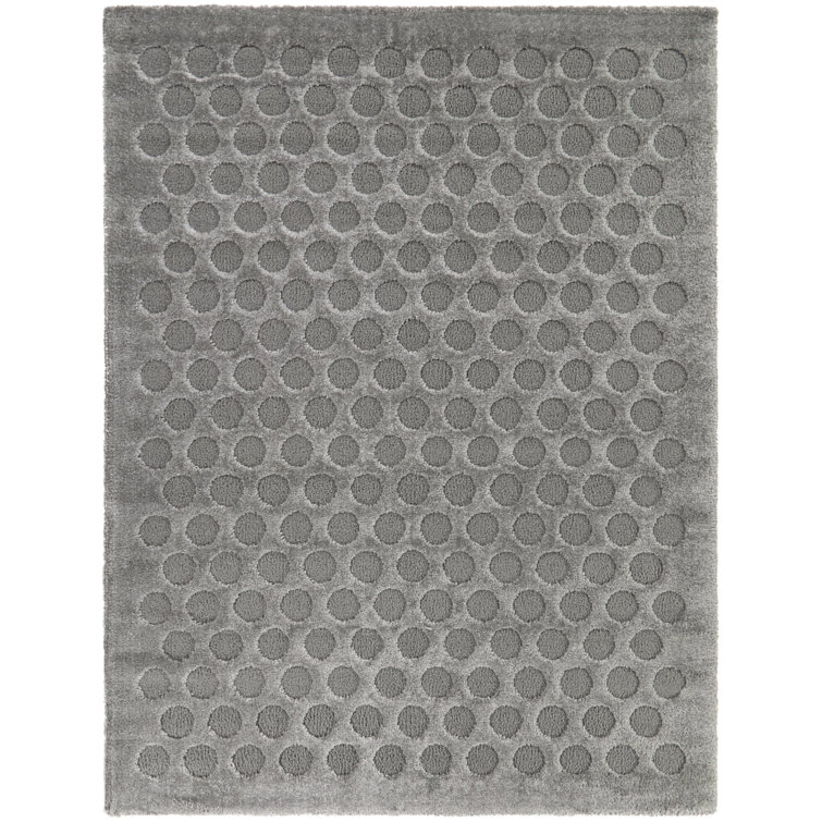 Maceo Grey Modern Geometric Area Rug